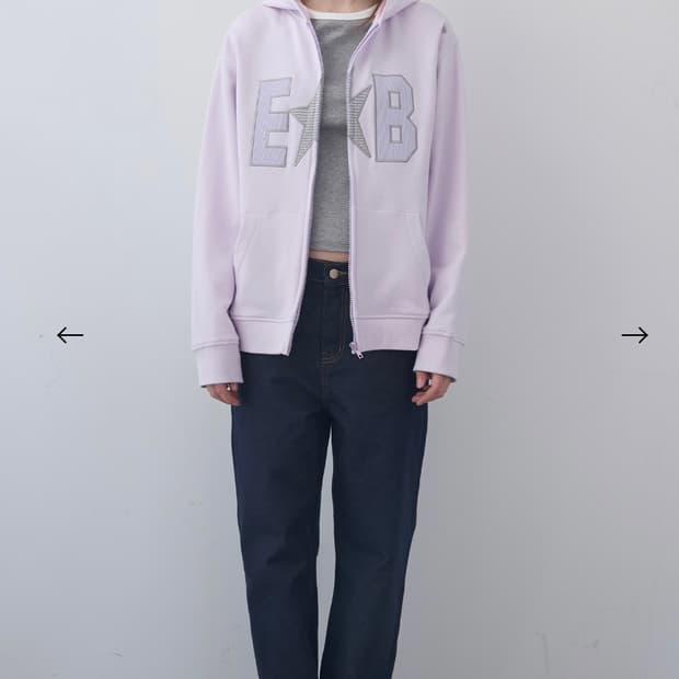 와플 패치 집업 후디