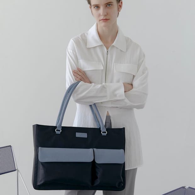 크리스틴프로젝트 투포켓백 블랙블루