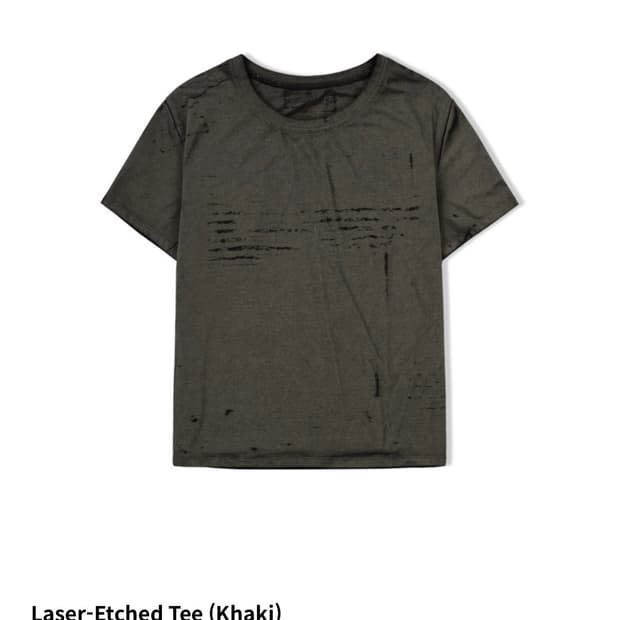 bonienkiye laser tee 보니옌키예 티셔츠 카키
