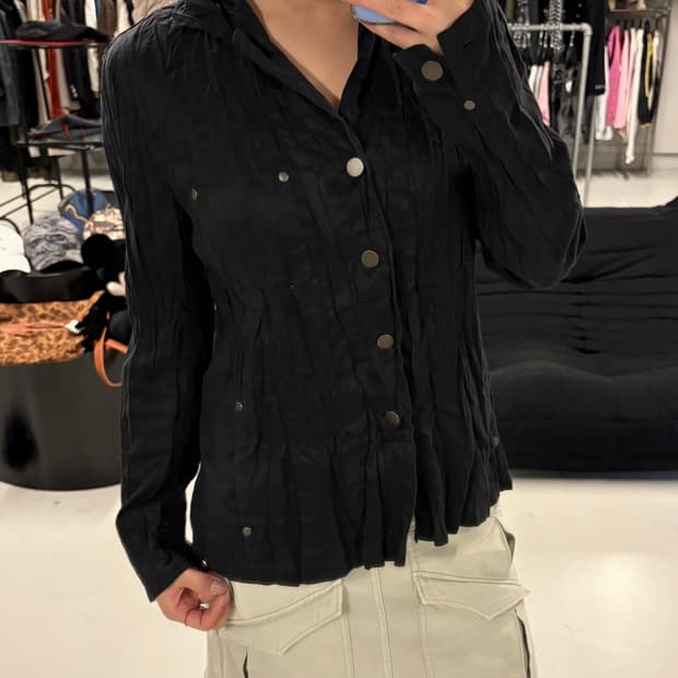 ISSEY MIYAKE FETE pleated shirt jacket