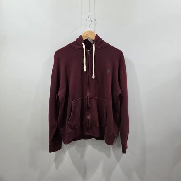 폴로랄프로렌 버건디 후드집업 L