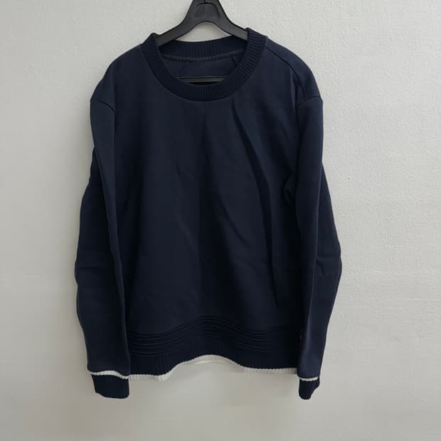 한섬 시스템 19ss 옴므 모크넥 네이비 맨투맨 105