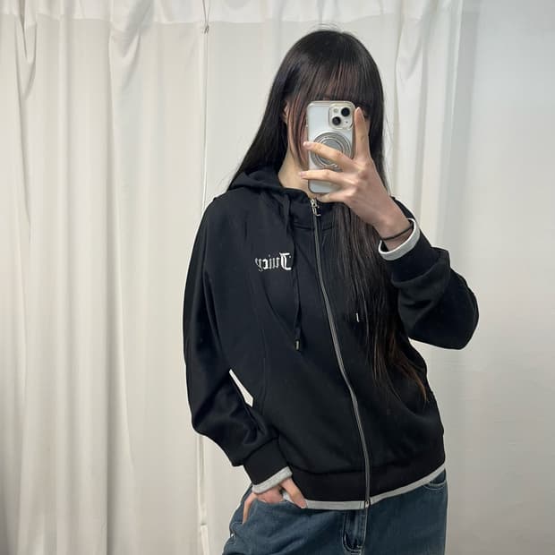 Juicy Couture Black Hood Zip-up