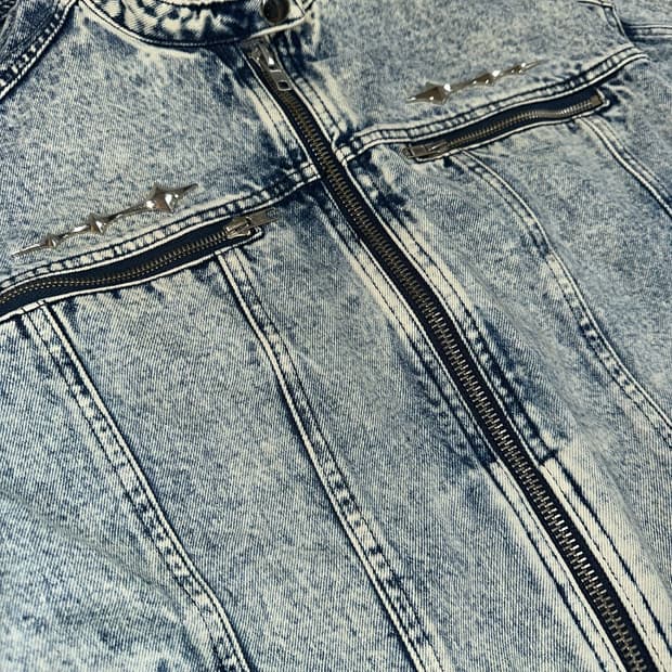 빈티지 워싱 데님 자켓 M