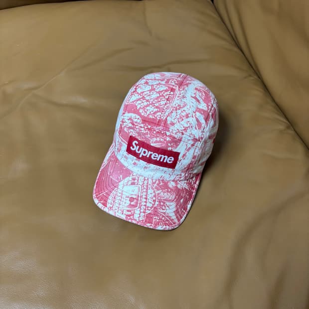 Supreme 슈프림 워시드 레드 캠프캡 모자 (Washed Red)
