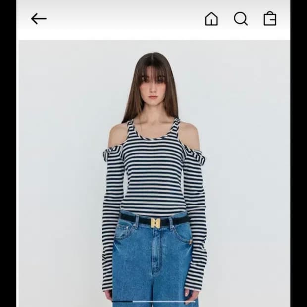 한소희 eenk woul long sleeve cutout jersey