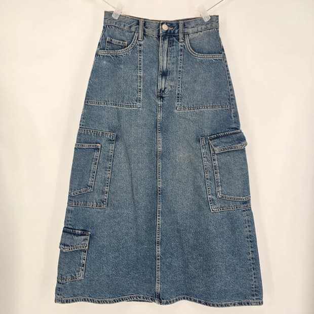 ZARA 카고 데님 롱스커트 (맥시 롱스커트) 28