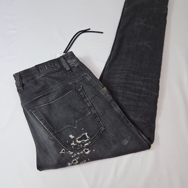 디젤 DIESEL 데미지 스트링 데님팬츠 청바지 진 32 (거의 새상품)
