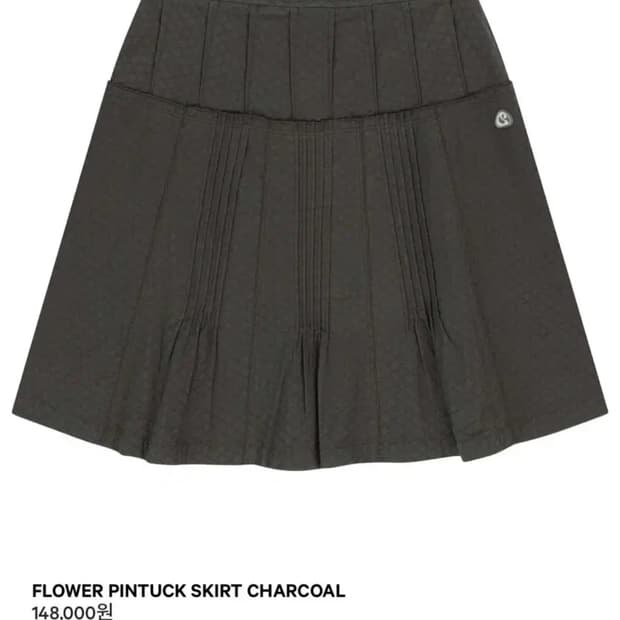 코이세이오 플라워 핀턱 미디스커트