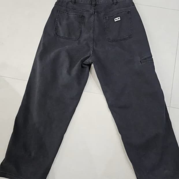 오베이 더블니 워커 데님 페이드 블랙 34size