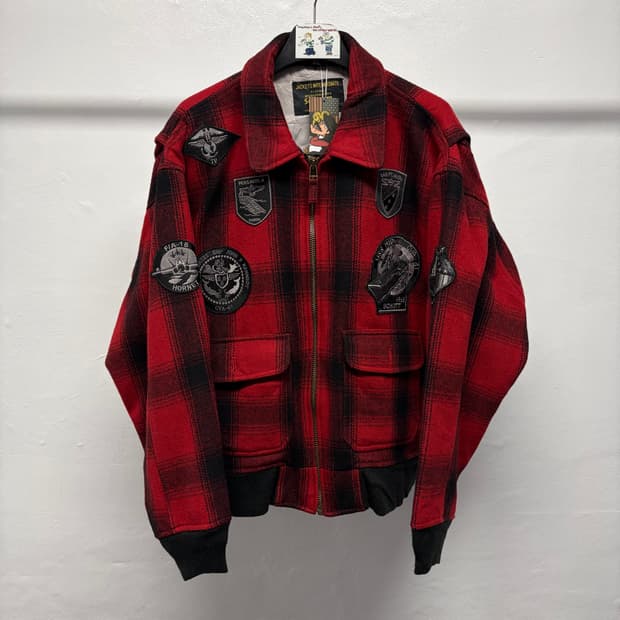 SCHOTT 버팔로 울 체크 G-1