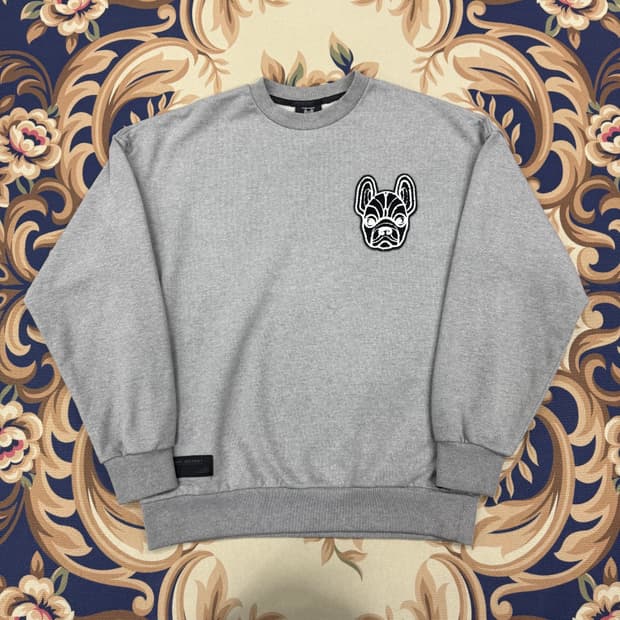 (M)라이프워크 Lifework 엠브로이드 로고 맨투맨(그레이)