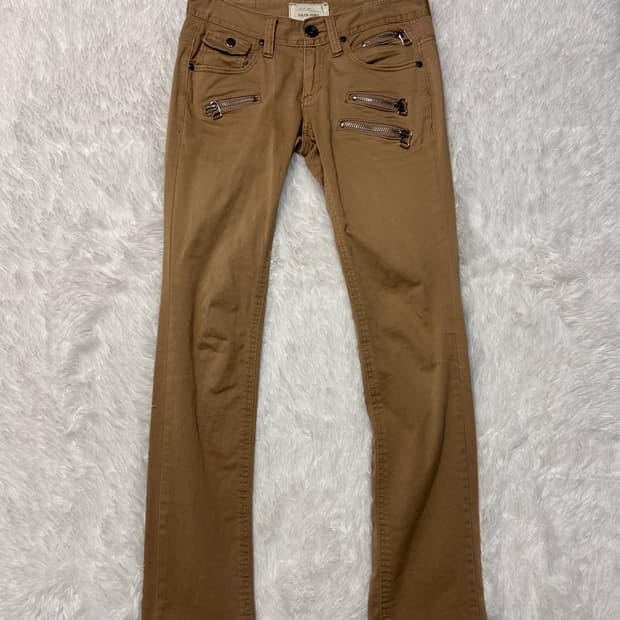 rolita jeans y2k zipper detailed pants