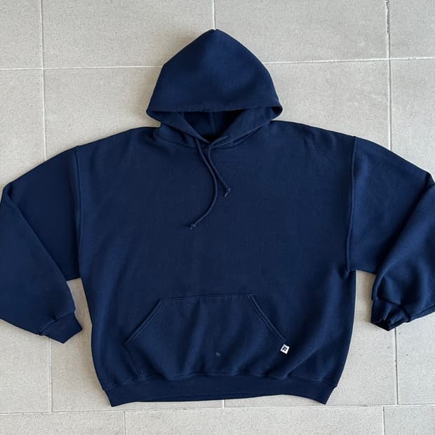 00s 빈티지 러셀 후드 네이비 XL