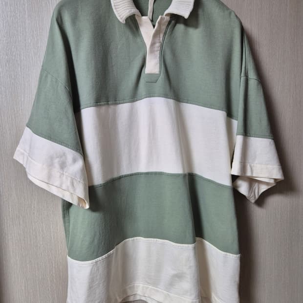 (23년) 타임 옴므 TIME  타임 티셔츠 카라니트 반팔 105 럭비티