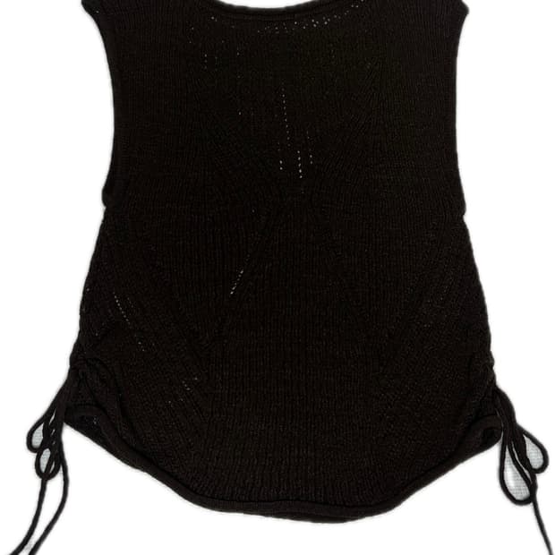 Brown Side Tie Top