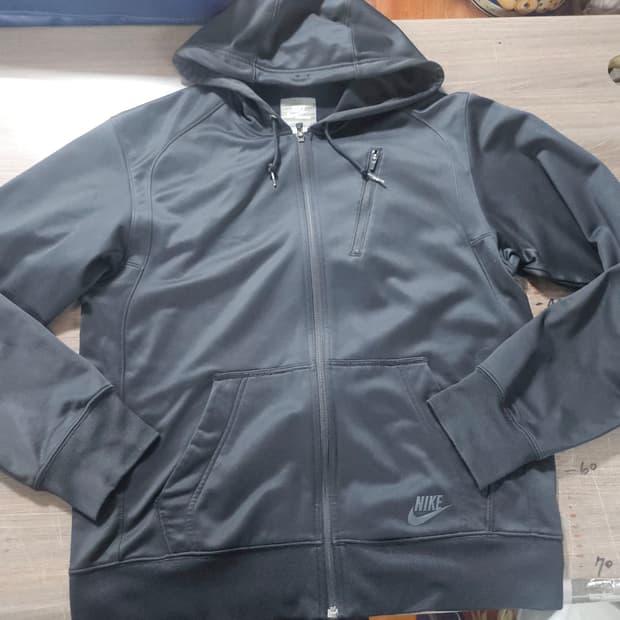 나이키 블랙 후드 집업  M