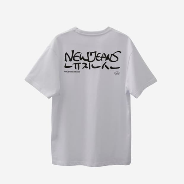 뉴진스 후지와라 히로시 꼴레 티셔츠 화이트 L사이즈