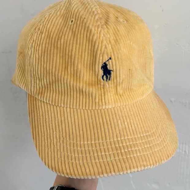 Polo 폴로랄프로렌 00‘s 옐로우 코듀로이 볼캡  ​