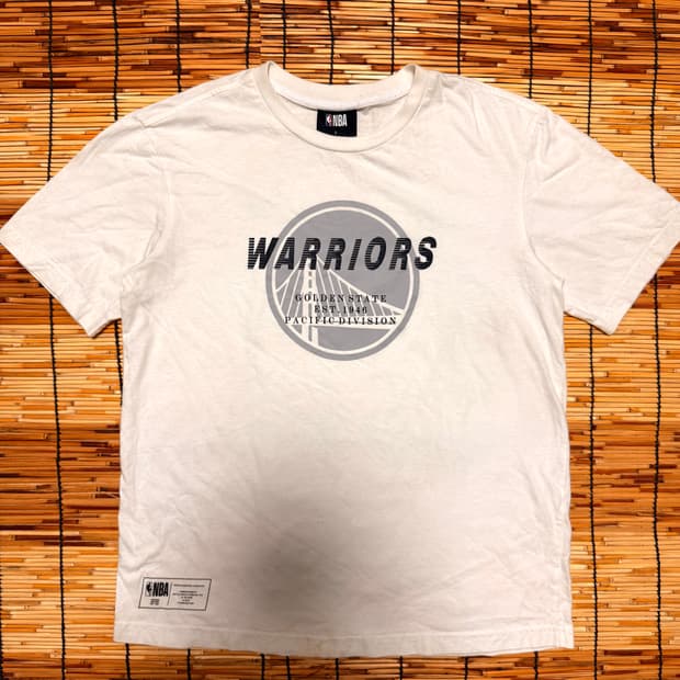 NBA 워리어스 화이트 반팔티 L
