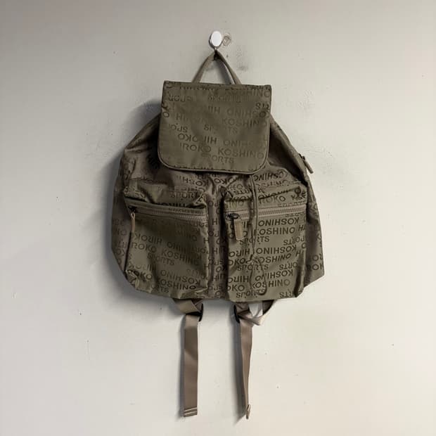 HIROKO KOSHINO SPORTS logo nylon backpac