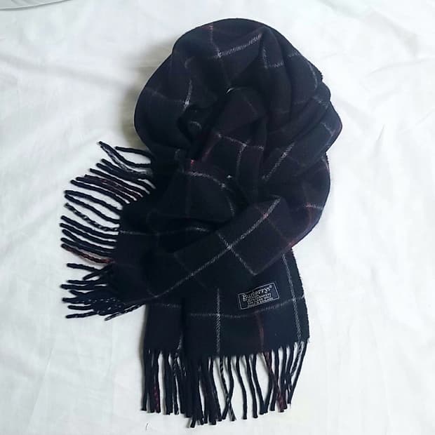 버버리 90s Burberry 캐시미어 윈도우 체크 머플러