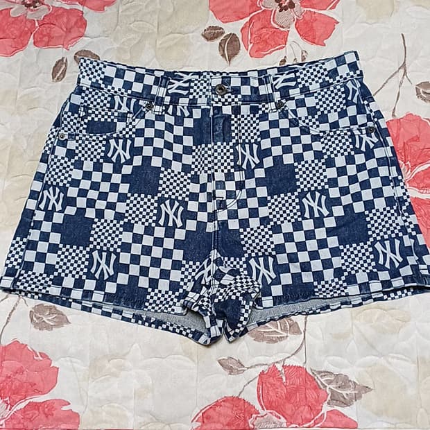 MLB 데님숏팬츠 실측28인치 기장34