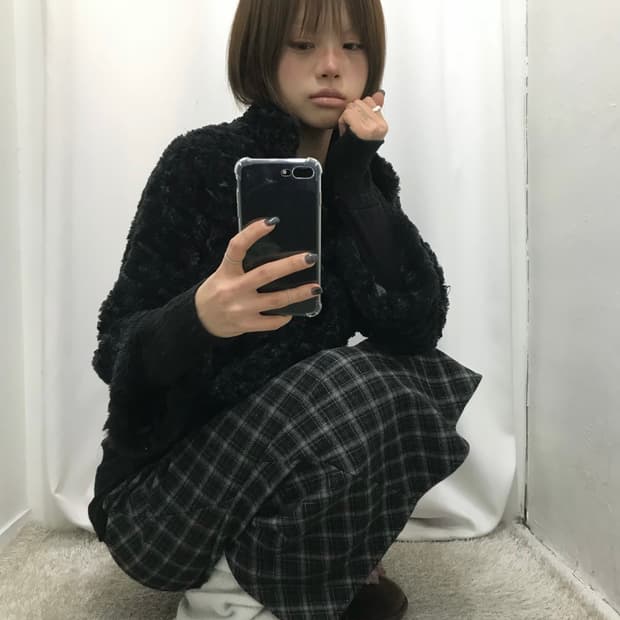 🖤퍼 레이스 무채색 코디 🖤