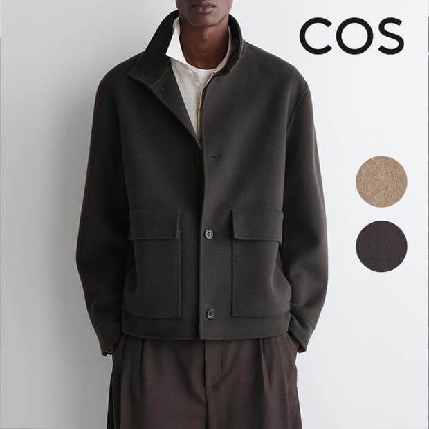 COS 울 해링턴 코트 자켓 브라운 25fw