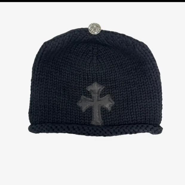 크롬하츠 크로스 레더 패치 캐시미어비니