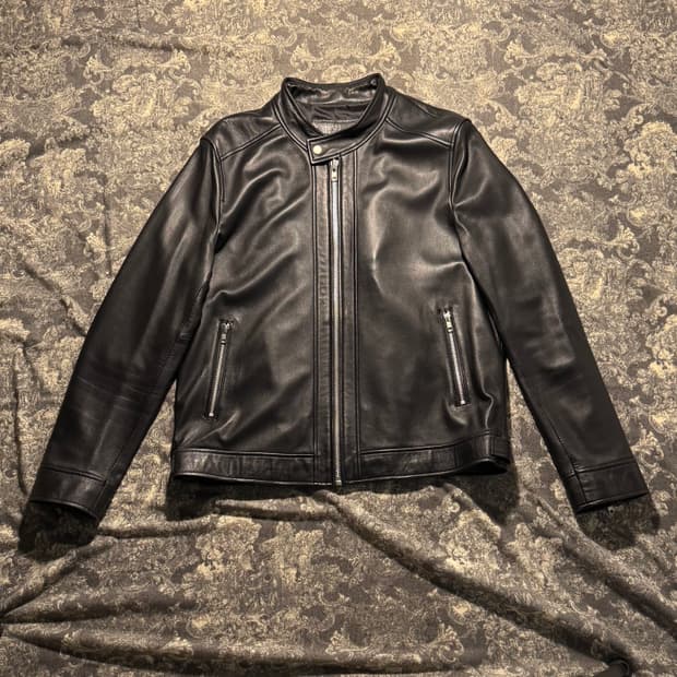 램스킨 차이나카라 레더 자켓