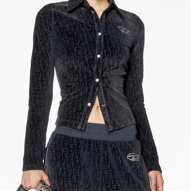 디젤 T-Amuse Slim Shirt in Monogram