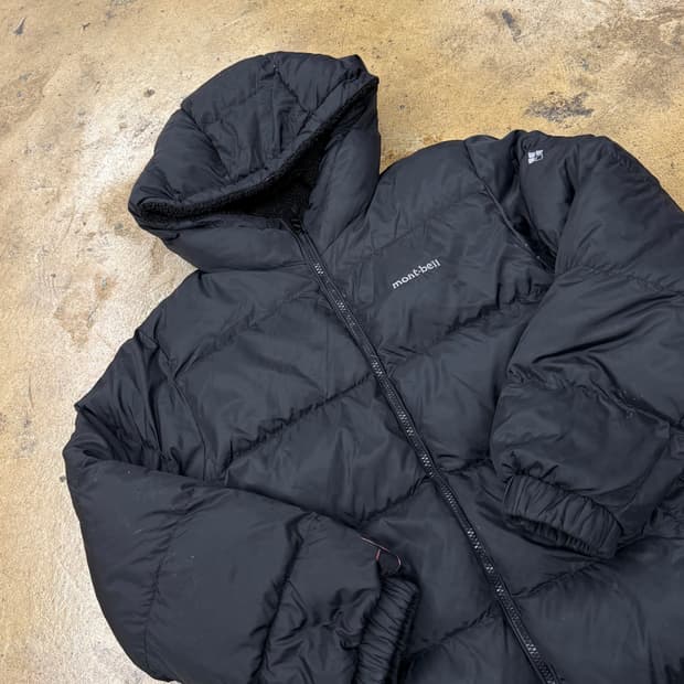 [정품/M] 몽벨 블랙 양면 경량 패딩 점퍼 b18