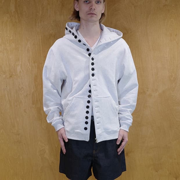 더즌매러 full button hoodie 풀 버튼 후드집업 