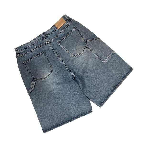 플랙 x 메르고 카펜터 버뮤다 데님 팬츠 반바지 XL