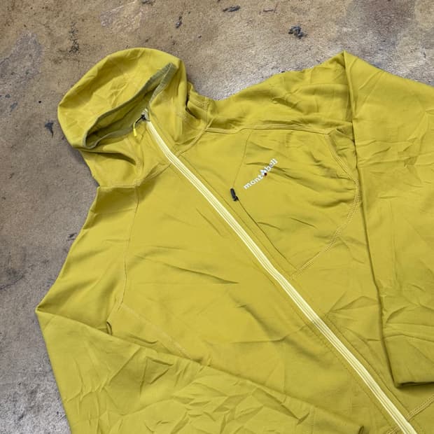 [정품/M] 몽벨 트레일 후드 집업 자켓 옐로우 b10