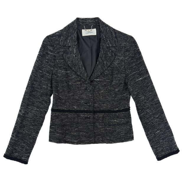 Courreges Tweed Cropped Jacket/ 38