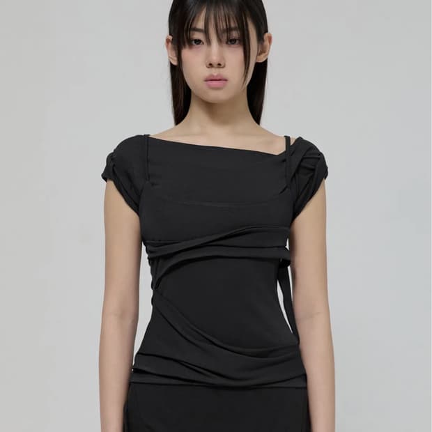플레어업 Layered Bustier T-Shirt