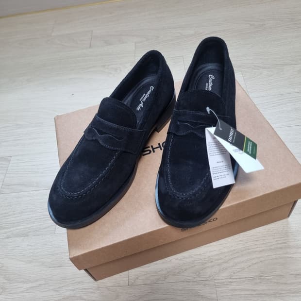 커스텀에이드 4cm 페니로퍼 피어슨 블랙 스웨이드 260