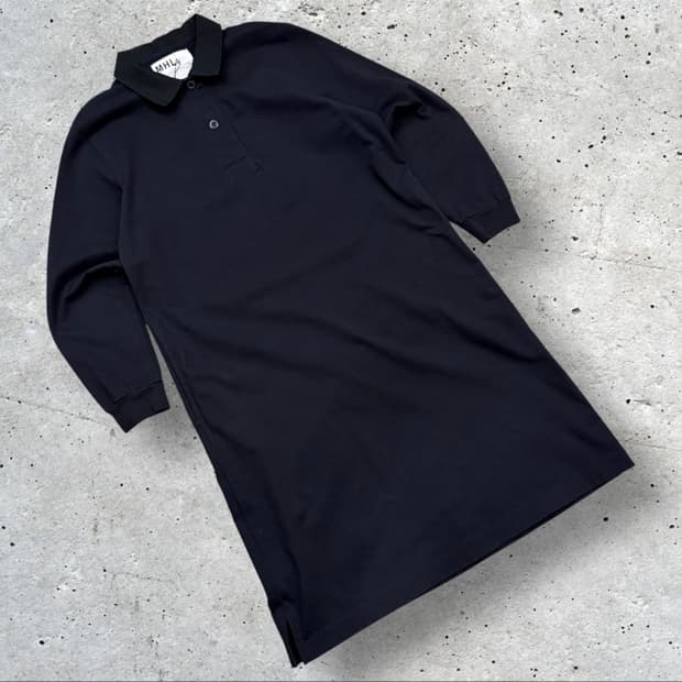 [2] 마가렛호웰 MHL 블랙 롱 코튼 폴로 원피스 C605