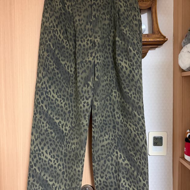 Ersco 레오파드 배기 트라우저 카키 L