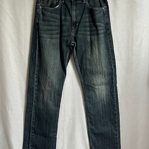 리바이스 505 세미와이드 진청 데님팬츠 청바지 34