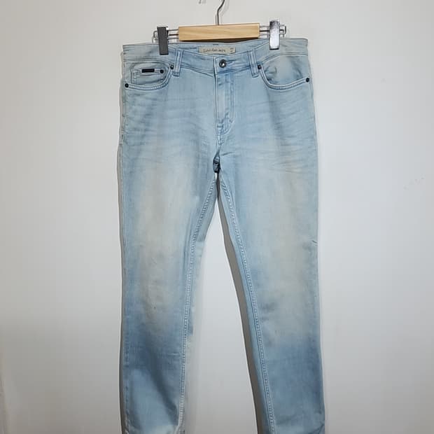 (32) 캘빈클라인 청바지 연청 스판 CK 데님팬츠 