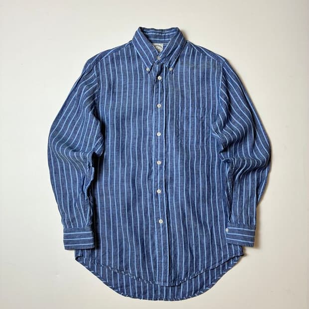 브룩스브라더스 100% 린넨 스트라이프 셔츠 PN8464