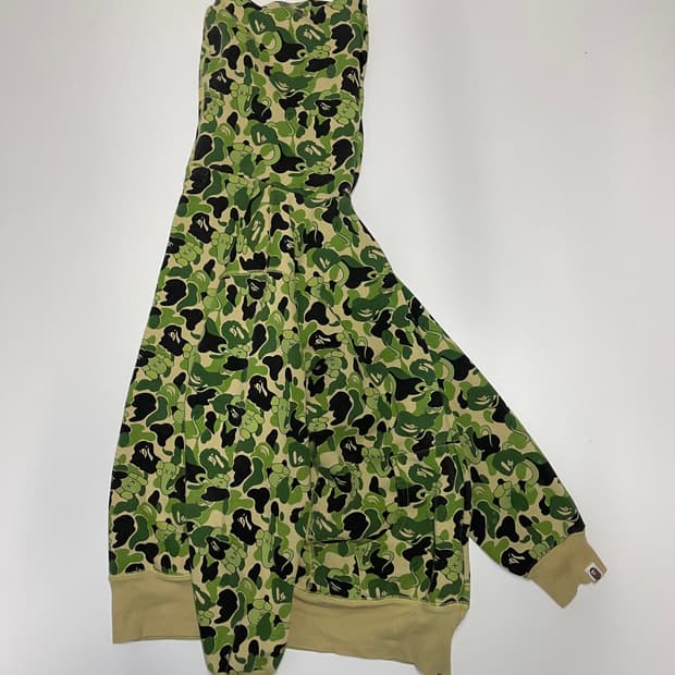 베이프 x 카우스 카모 투웨이 풀집업 후드 M~L