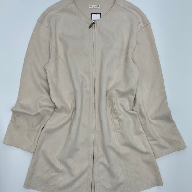 엑시즈팜 스웨이드 롱 자켓