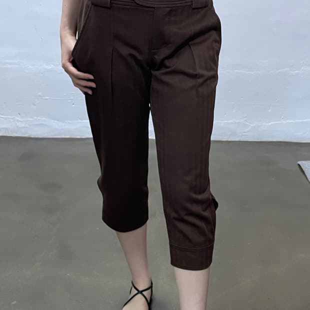 KENZO 브라운 카프리 팬츠 38