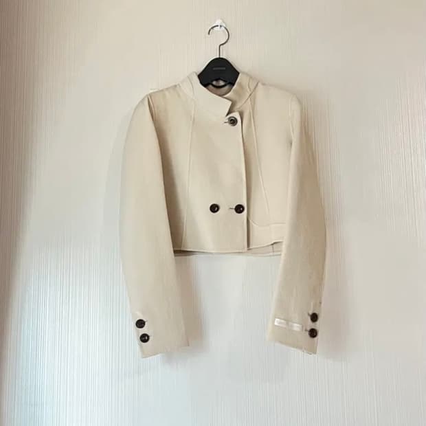시스템 울캐시 크롭자켓