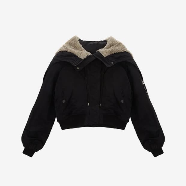 마뗑킴 퍼 패딩 봄버 점퍼 자켓 FUR TRIMMING 