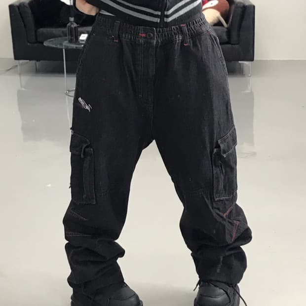 Jpn Wnsb Denim Big Cargo Pants